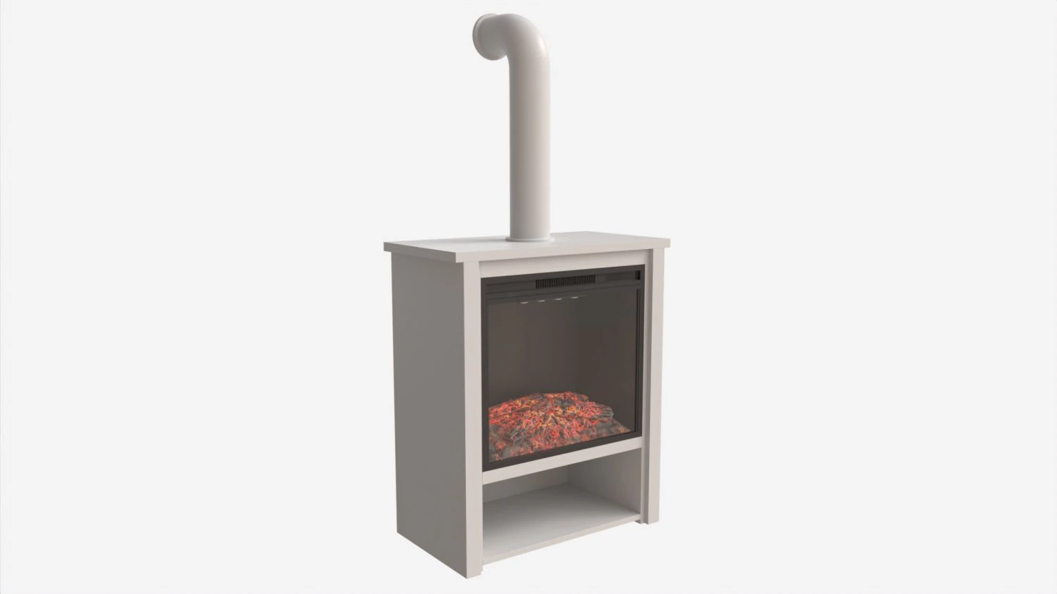 Electric Fireplace Hollis 3D Model .c4d .max .obj .3ds .fbx .stl .blend
