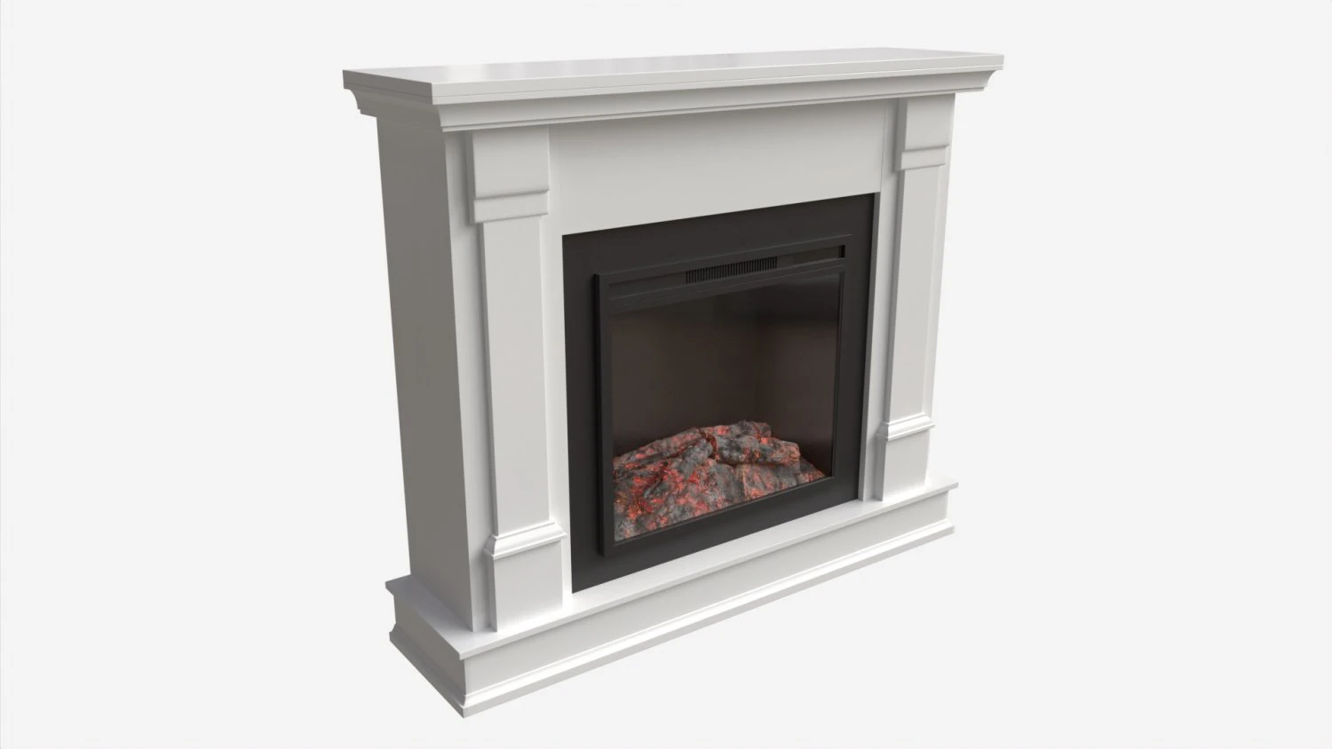 Electric Fireplace Silverton 48 3D Model .c4d .max .obj .3ds .fbx .stl .blend
