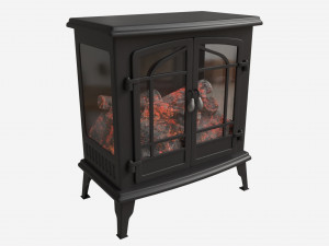 Electric Heater Fireplace Lokatse Home 01 Modelo 3D