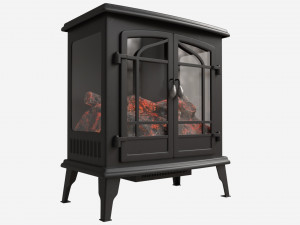 Electric Heater Fireplace Lokatse Home 01 3D Model