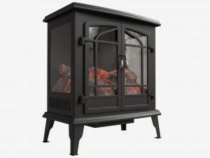 Electric Heater Fireplace Lokatse Home 01 3D Model