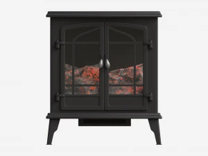 Electric Heater Fireplace Lokatse Home 01 3D Model
