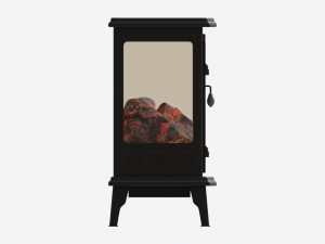 Electric Heater Fireplace Lokatse Home 01 3D Model