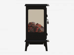 Electric Heater Fireplace Lokatse Home 01 3D Model