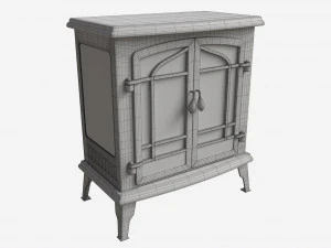 Electric Heater Fireplace Lokatse Home 01 3D Model