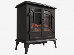Electric Heater Fireplace Lokatse Home 02 3D Model