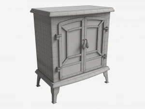 Electric Heater Fireplace Lokatse Home 02 3D Model
