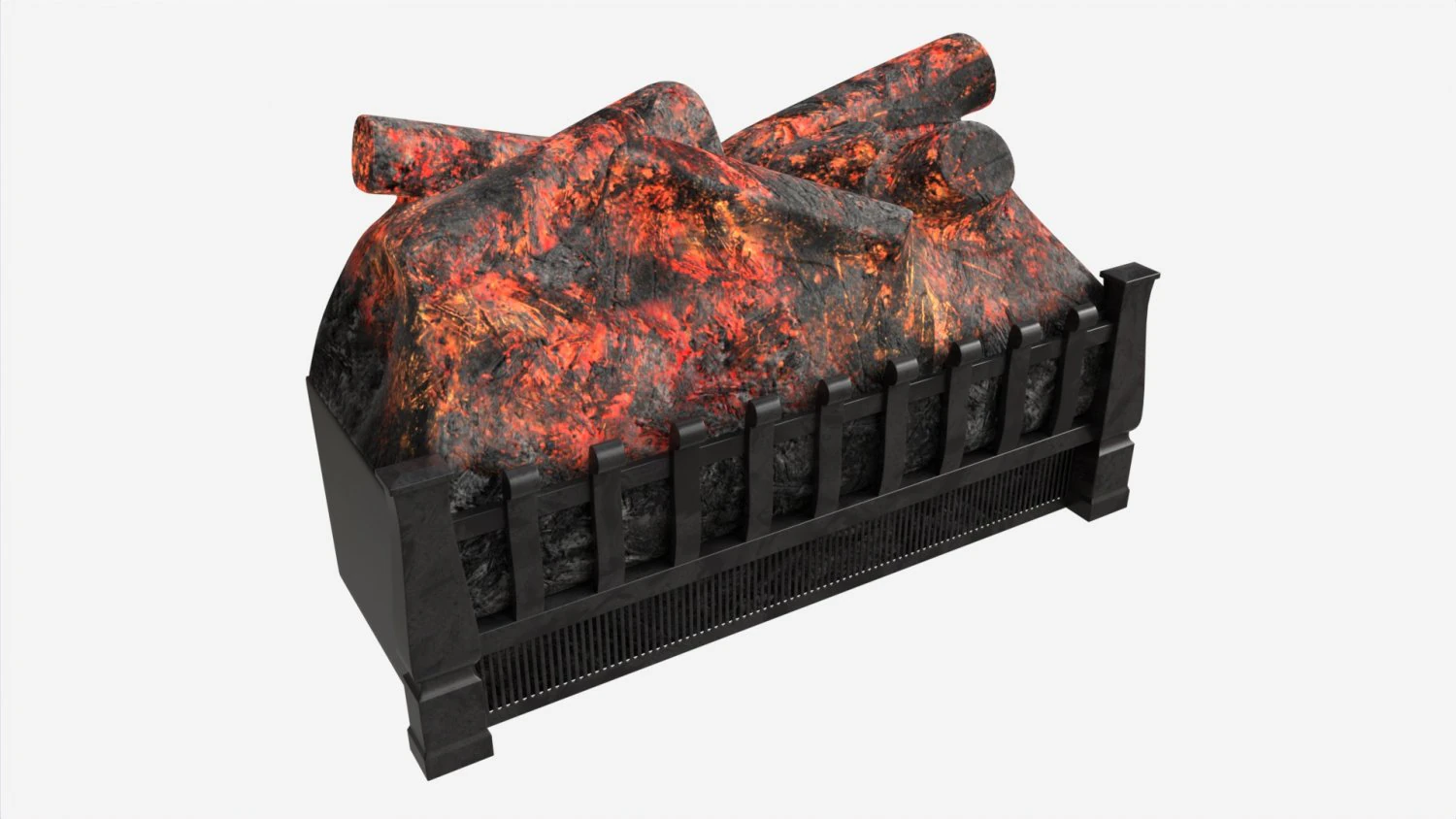 Electric Log Set Heater Duraflame 3D Model .c4d .max .obj .3ds .fbx .stl .blend 