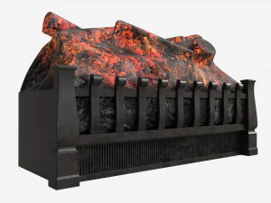 Electric Log Set Heater Duraflame 3D Model