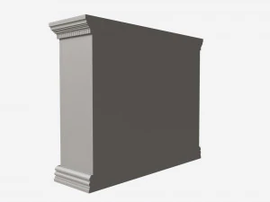 Fireplace in Faux Stone and Wood Delaro 3D Model