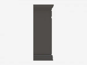 Fireplace in Faux Stone and Wood Delaro 3D Model