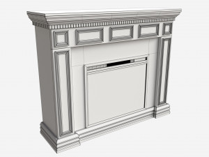 Fireplace in Faux Stone and Wood Delaro 3D मॉडल