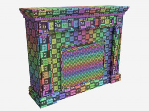 Fireplace in Faux Stone and Wood Delaro 3D मॉडल