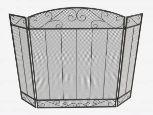 折りたたみ式暖炉スクリーン 3 パネル 3Dモデル