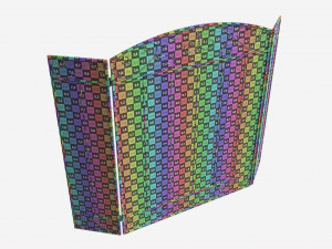 Folding Fireplace Screen 3-Panel 3D Модель