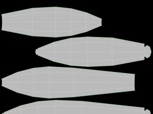 Table de Cuisson Gaz 2 Feux Verre Noir Modèle 3D