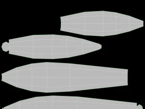 Газова варильна панель 4 конфорки Glass Black 01 3D Модель