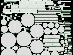 Газова варильна панель 4 конфорки Glass Black 01 3D Модель