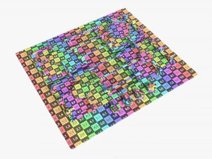 Газова варильна поверхня 4 конфорки Glass Black 02 3D Модель