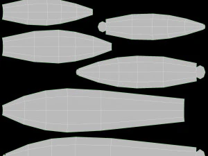 Gas Hob 4 Burners White 3D Model
