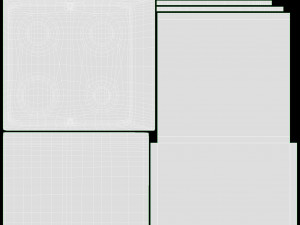 Gas Hob 4 Burners White 3D Model