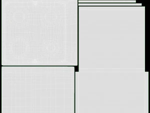 Gas Hob 4 Burners White 3D Model