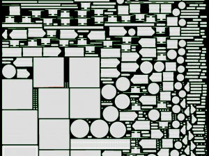 Газова варильна поверхня 5 конфорок, скло чорного кольору 3D Модель