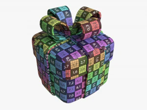 Gift Box with Ribbon Stylized 3D Model