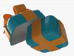 Gift Box with Ribbon Stylized Open 3D Model