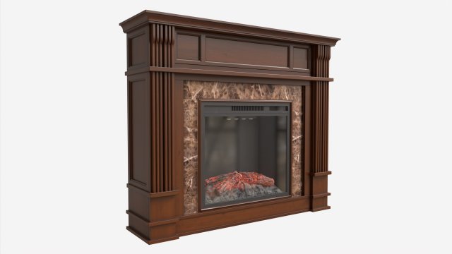 Hidden Media Shelf Fireplace Tantramar 3D मॉडल .c4d .max .obj .3ds .fbx .stl .blend 