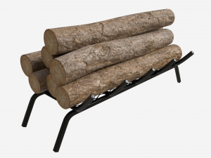 Iron Fireplace Log Holder Brinkdale 3D Model