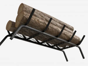 Iron Fireplace Log Holder Brinkdale 3D Model
