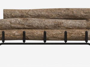 Iron Fireplace Log Holder Brinkdale Model 3D