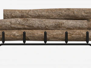 Iron Fireplace Log Holder Brinkdale 3D Model