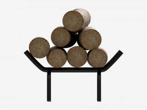 Iron Fireplace Log Holder Brinkdale 3D Model