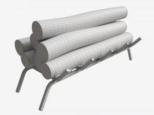 Iron Fireplace Log Holder Brinkdale 3D Model
