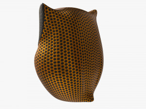 Metal Gold Owl Figurine 3D-Modell