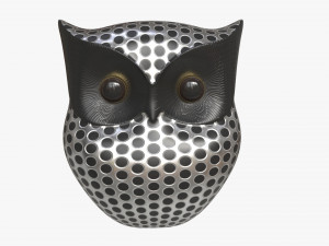 Metal Owl Figurine 3D Model