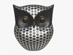 Metal Owl Figurine 3D Model