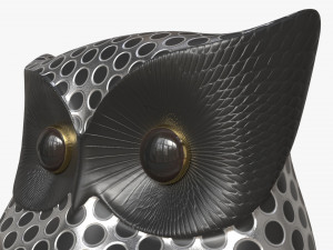 Metal Owl Figurine 3D Model