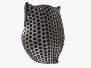Metal Owl Figurine 3D Model