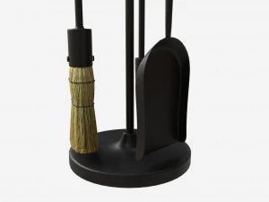 Ensemble de 4 mini outils de chemin&eacute;e Modèle 3D