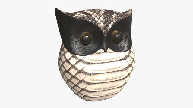 Owl Figurine Leather 3D-Modell .c4d .max .obj .3ds .fbx .stl .blend 