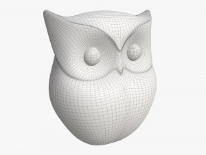Owl Figurine Leather 3D-Modell