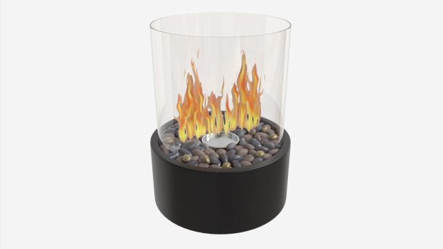 Portable Tabletop Fire Pit Outdoor Indoor 3D 模型 .c4d .max .obj .3ds .fbx .stl .blend 