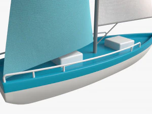 Sailing Boat Yacht Stylized 3D Model