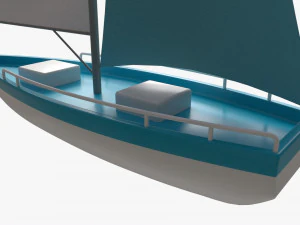 Sailing Boat Yacht Stylized 3D Model