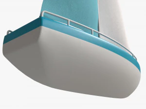 Sailing Boat Yacht Stylized 3D Model