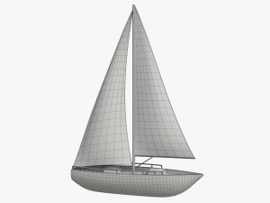Sailing Boat Yacht Stylized 3Dモデル