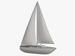 Sailing Boat Yacht Stylized 3D Model
